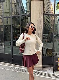 Yumuşak Standart Beden Krem Hırka