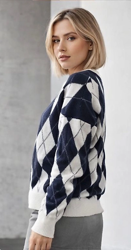 Baklava Desen Kazak Krem/Laci