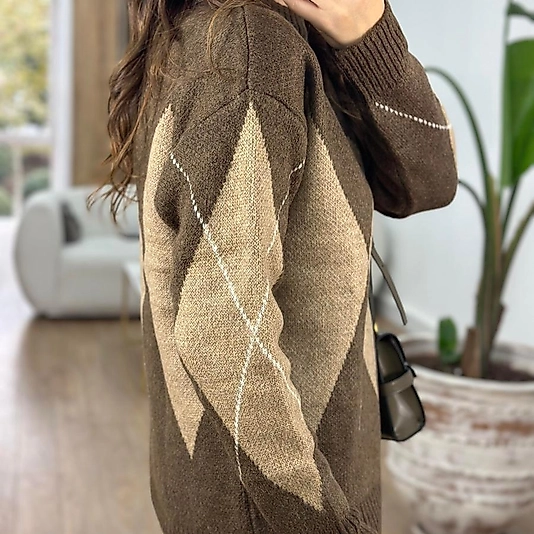 M.Dutti Kazak Triko Baklava Desen KHV