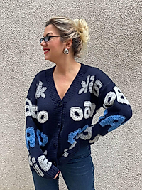 Yazılı Hırka,triko Laci