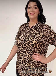 Büyük Beden Viskon Gömlek (44 -64 ) Leopar